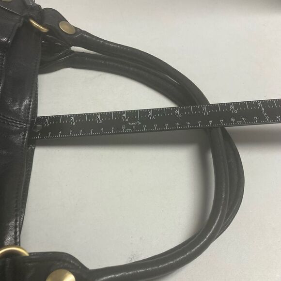 CHOCOLAT BLU Women’s Vegan Leather Handbag Black 10X4X12 Shoulder Bag Tote‎ - Picture 3 of 9